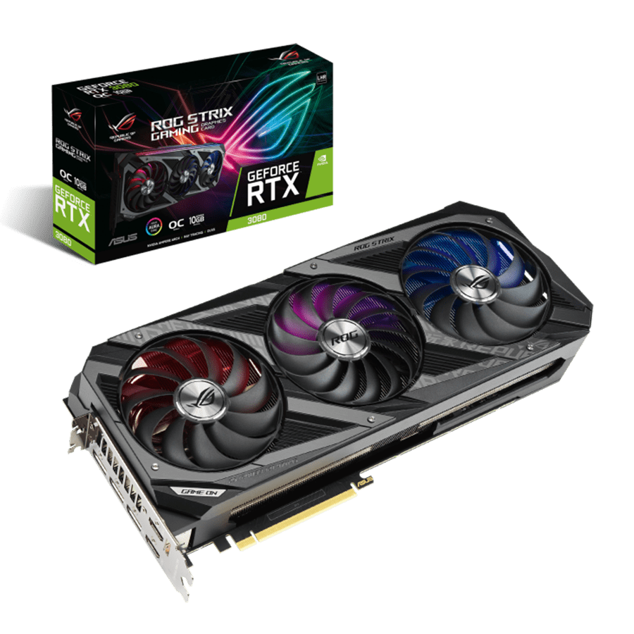 کارت گرافیک ایسوس ROG-STRIX-RTX3080-O10G-V2-GAMING — نمای نزدیک 3