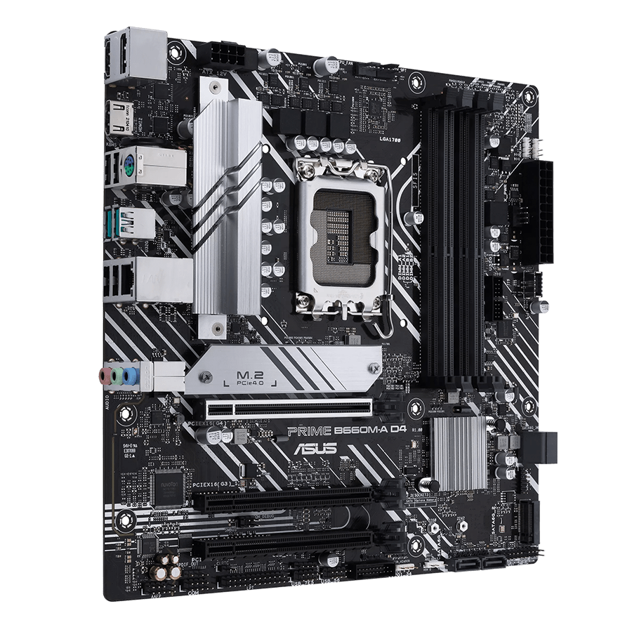 مادربرد ایسوس PRIME B660M-A D4 — نمای نزدیک 1