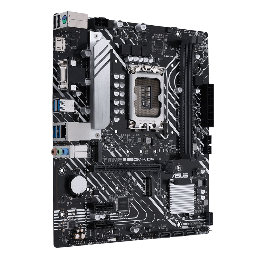 مادربرد ایسوس PRIME B660M-K D4 — نمای نزدیک 1