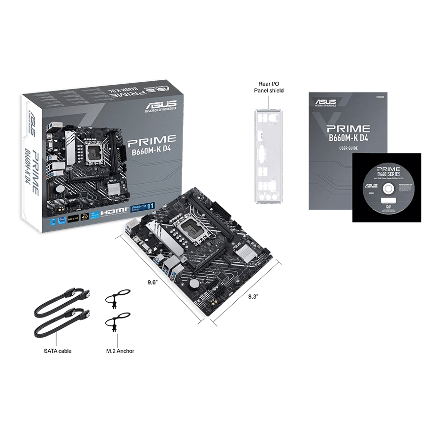 مادربرد ایسوس PRIME B660M-K D4 — نمای نزدیک 6