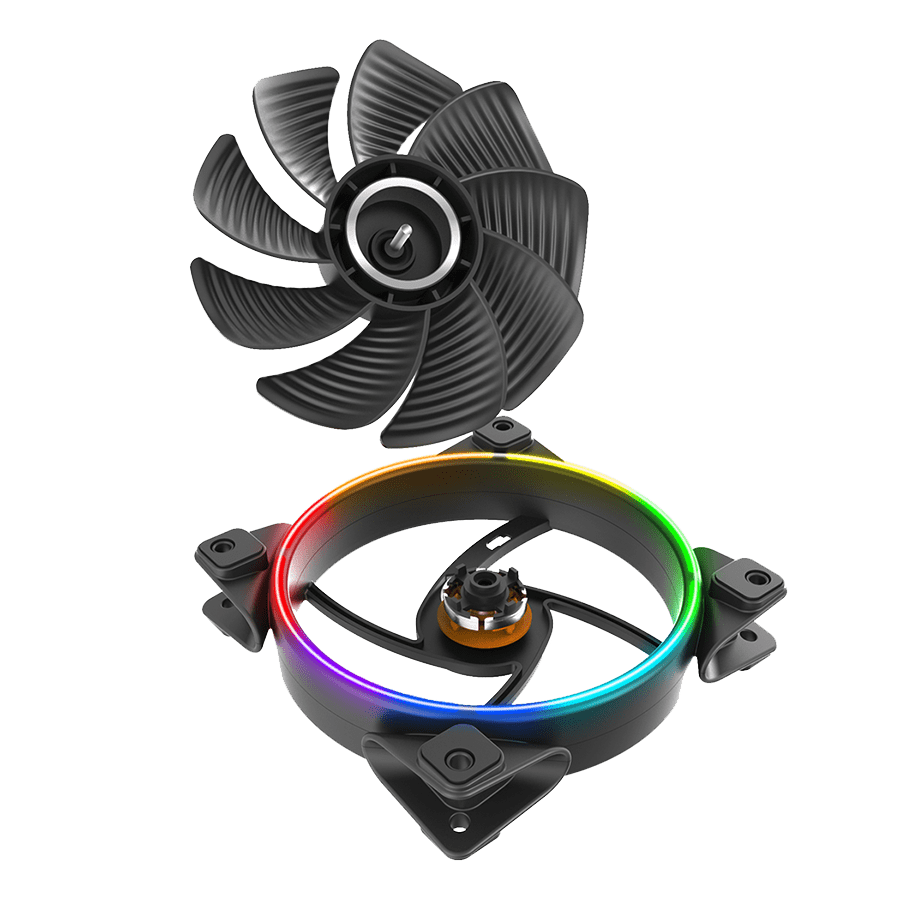 کیت فن کیس پی سی کولر CORONA 3-IN-1 FRGB — نمای نزدیک 4