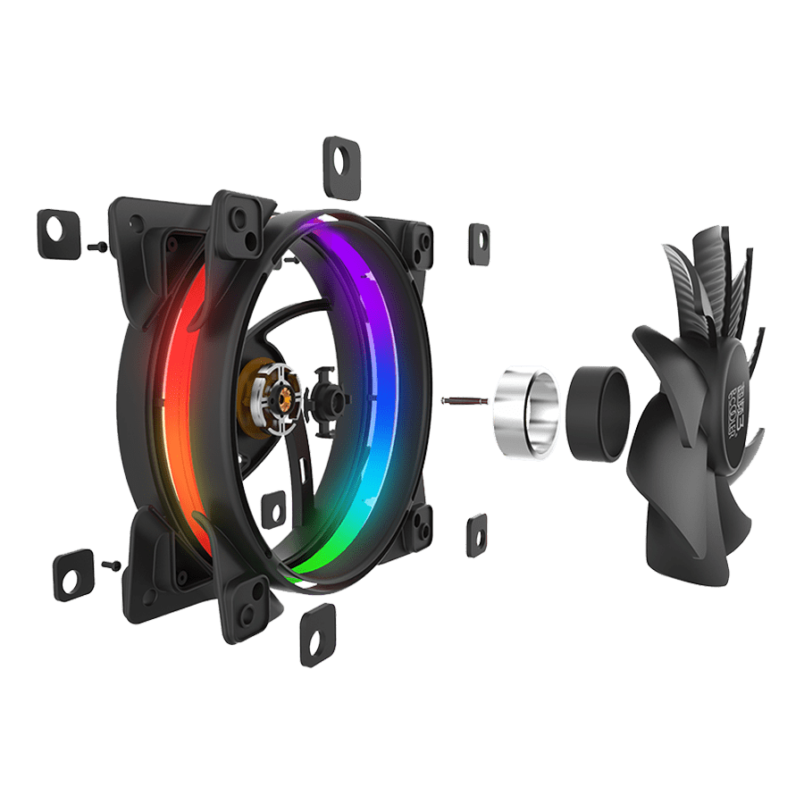 کیت فن کیس پی سی کولر CORONA 3-IN-1 FRGB — نمای نزدیک 5