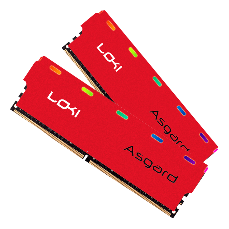 Asgard 16G Dual 3200 DDR4 Loki W1 ARGB — Close-up 2