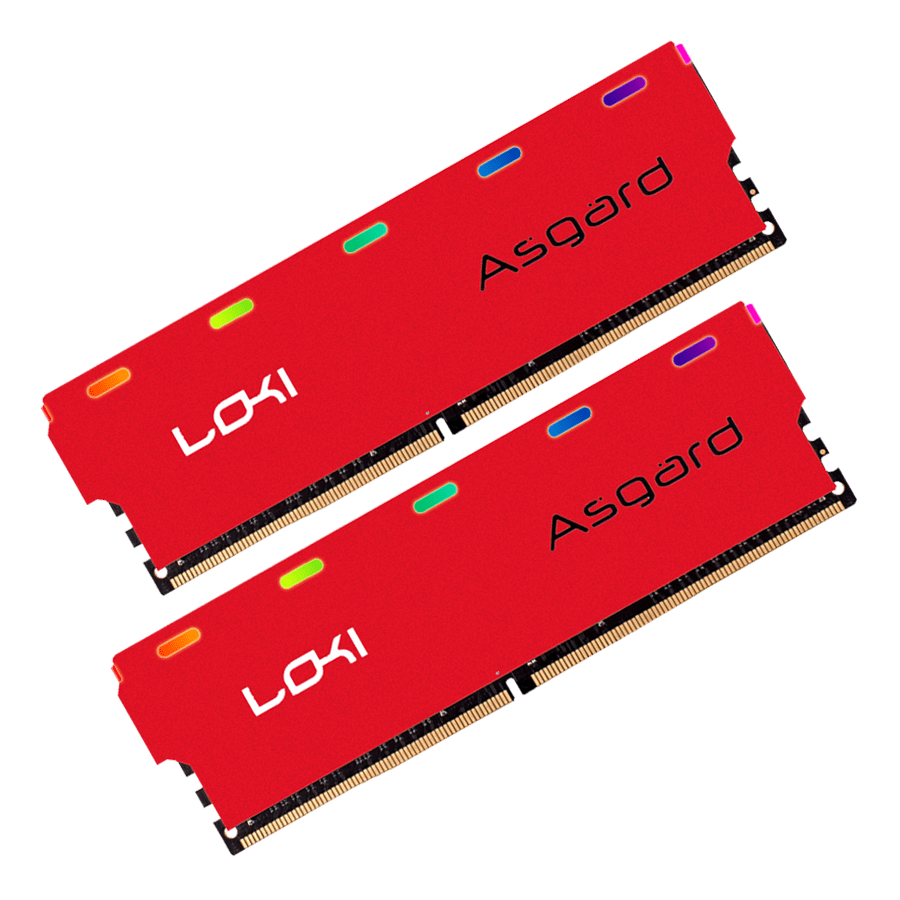 Asgard 16G Dual 3200 DDR4 Loki W1 ARGB — Close-up 3