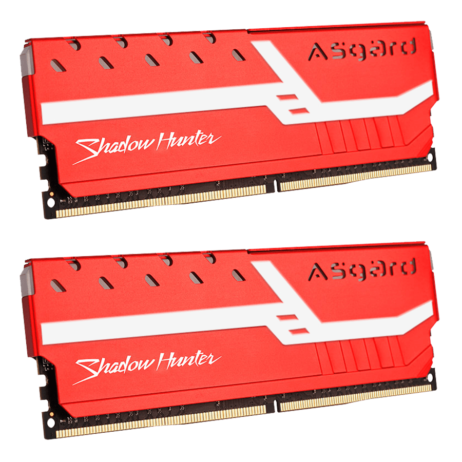 Asgard 16G Dual 3000 DDR4 Shadow Hunter ARGB — Close-up 2