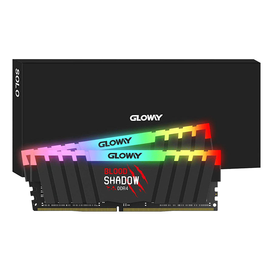 رم گلووی BLOOD SHADOW 3200MHz DDR4 ظرفیت 16 گیگابایت — نمای نزدیک 5