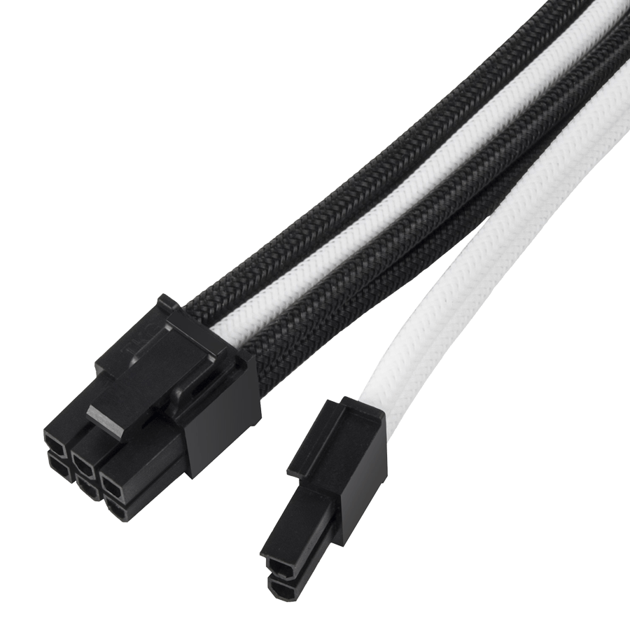 Sleeved Cable SilverStone PP07E-PCIBW — Close-up 2