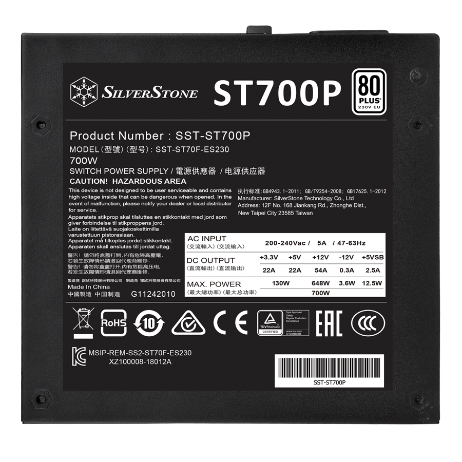 منبع تغذیه سیلوراستون ST700-P — نمای نزدیک 2